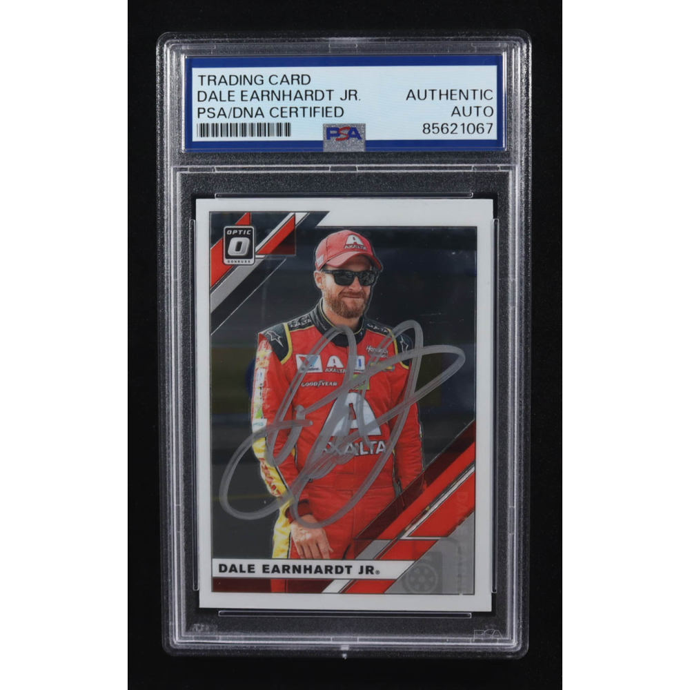 Dale Earnhardt Jr. Signed 2020 Panini Donruss Optic Racing #62 (PSA) at PristineAuction.com