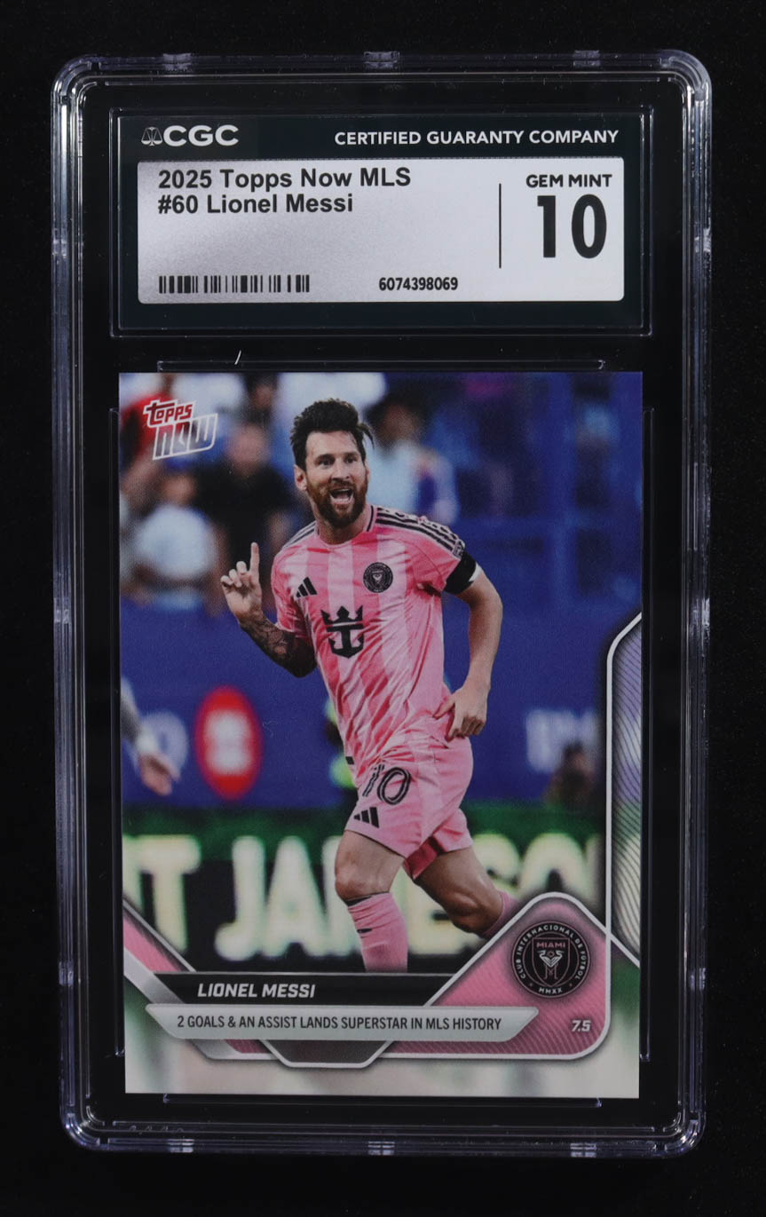 Lionel Messi 2025 Topps Now MLS #60 (CGC 10) at PristineAuction.com Lionel Messi 2025 Topps Now MLS #60 (CGC 10) at PristineAuction.com