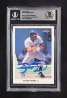 Sammy Sosa Signed 1990 Leaf #220 RC (BGS) at PristineAuction.com