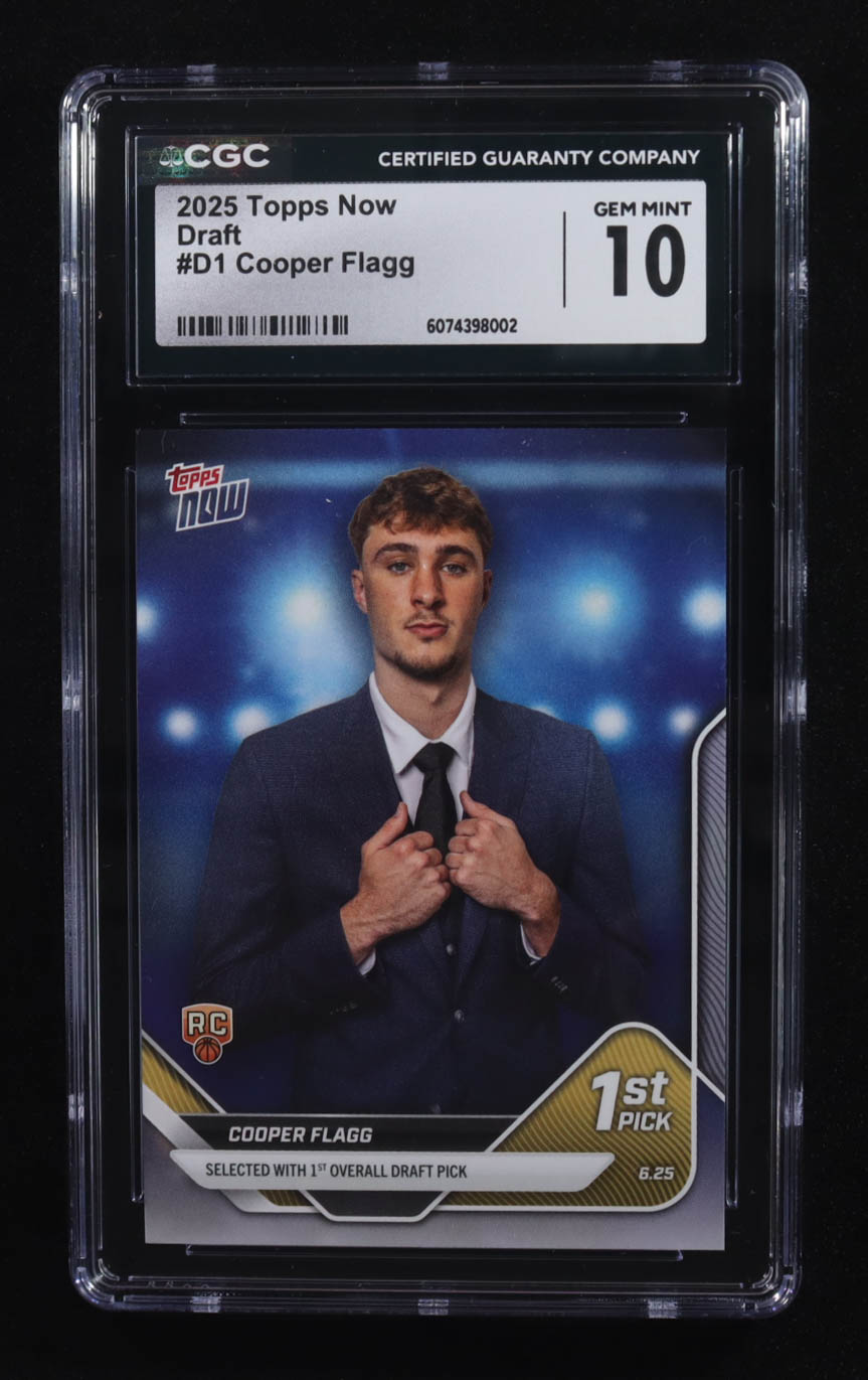 Cooper Flagg 2025-26 Topps Now #D1 RC (CGC 10) at PristineAuction.com Cooper Flagg 2025-26 Topps Now #D1 RC (CGC 10) at PristineAuction.com