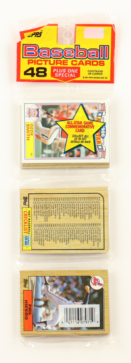 1987 Topps Baseball Rack Pack with (49) Cards at PristineAuction.com 1987 Topps Baseball Rack Pack with (49) Cards at PristineAuction.com