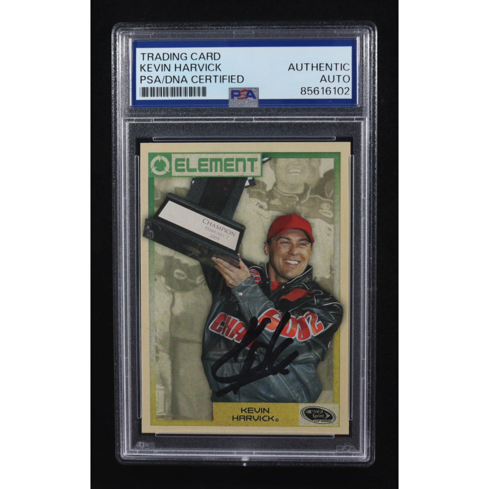 Kevin Harvick Signed 2010 Press Pass Wheels Element #7 (PSA) at PristineAuction.com