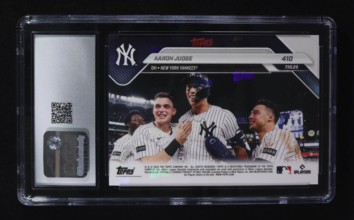 Aaron Judge 2025 Topps Now #410 (CGC 9) at PristineAuction.com Aaron Judge 2025 Topps Now #410 (CGC 9) at PristineAuction.com