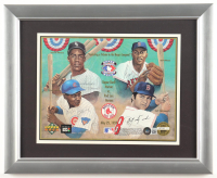 Upper Deck Heroes Custom Framed Photo Display Signed by (4) with Minnie Minoso, Ernie Banks, Earl Wilson, Carl Yastrzemski (Beckett) at PristineAuction.com