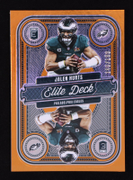 Jalen Hurts 2025 Elite Elite Deck Orange #17 #140/199 at PristineAuction.com
