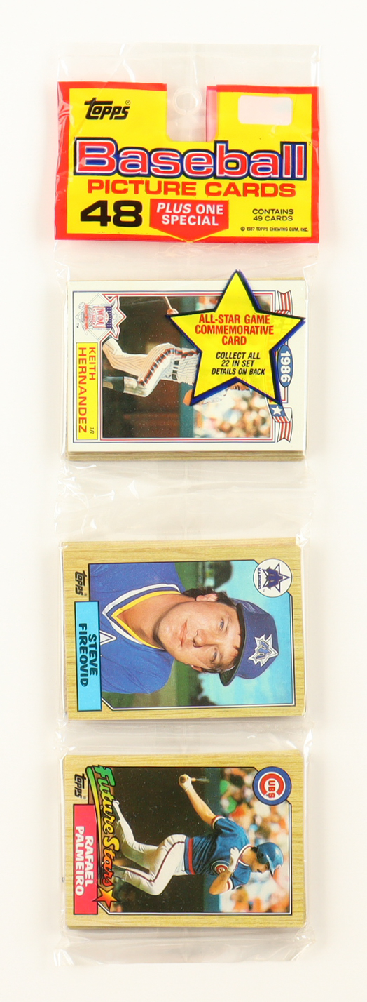 1987 Topps Baseball Rack Pack with (49) Cards at PristineAuction.com 1987 Topps Baseball Rack Pack with (49) Cards at PristineAuction.com