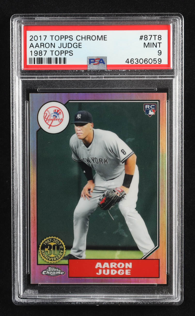 Aaron Judge 2017 Topps Chrome '87 Topps #87T8 RC (PSA 9) at PristineAuction.com Aaron Judge 2017 Topps Chrome '87 Topps #87T8 RC (PSA 9) at PristineAuction.com