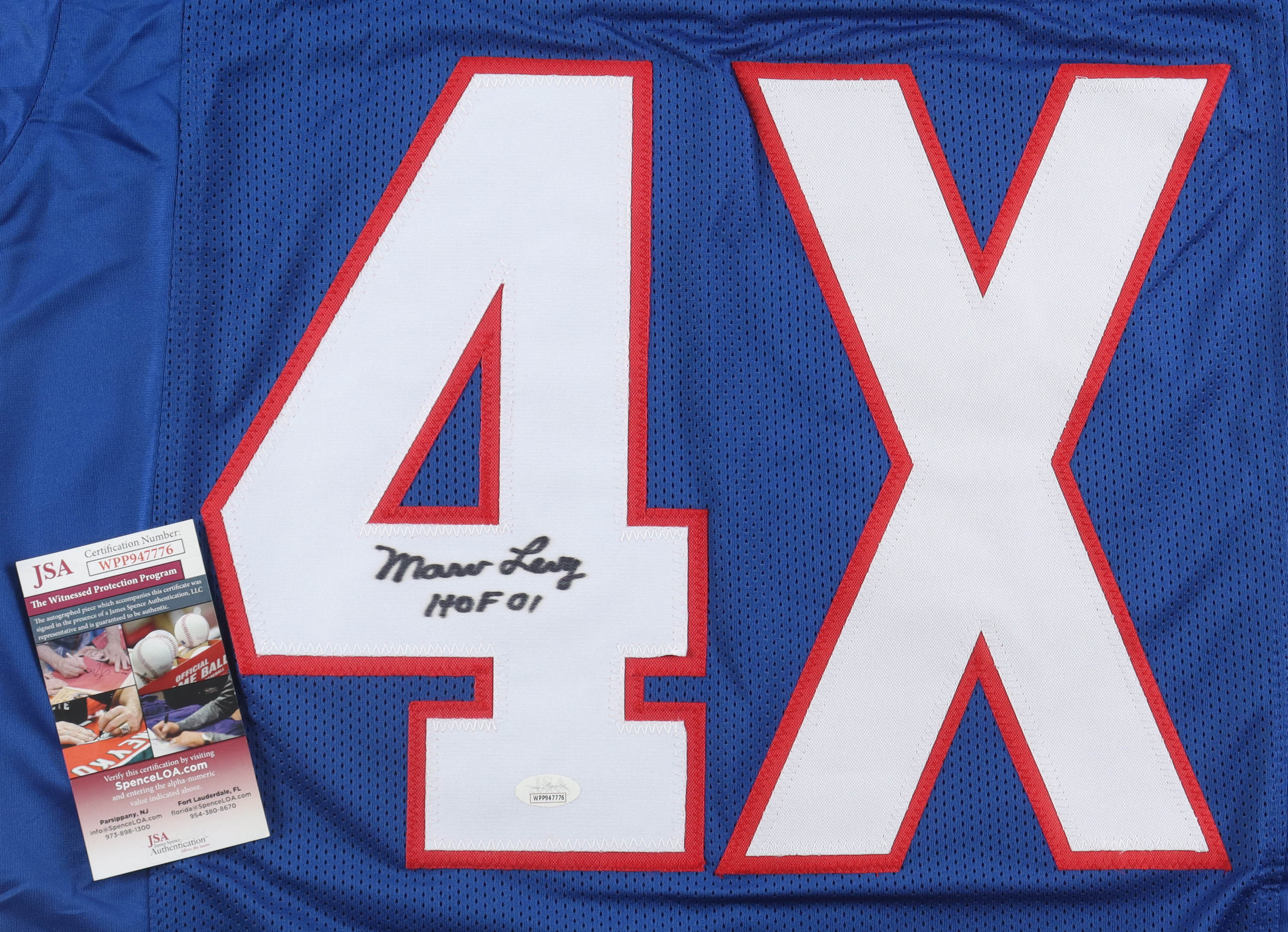 Marv Levy Signed Jersey Inscribed "HOF '01" (JSA) at PristineAuction.com Marv Levy Signed Jersey Inscribed "HOF '01" (JSA) at PristineAuction.com