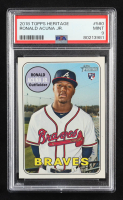 Ronald Acuna 2018 Topps Heritage #580 RC (PSA 9) at PristineAuction.com