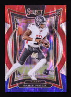 Michael Penix Jr. 2024 Select Prizm Red and Blue Shock #80 RC at PristineAuction.com