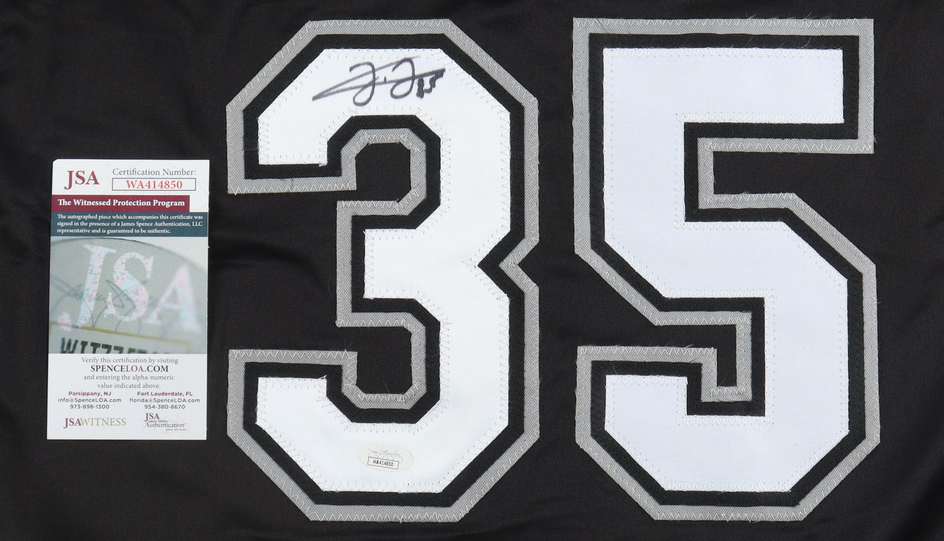 Frank Thomas Signed Career Stat Highlight Jersey (JSA) at PristineAuction.com Frank Thomas Signed Career Stat Highlight Jersey (JSA) at PristineAuction.com