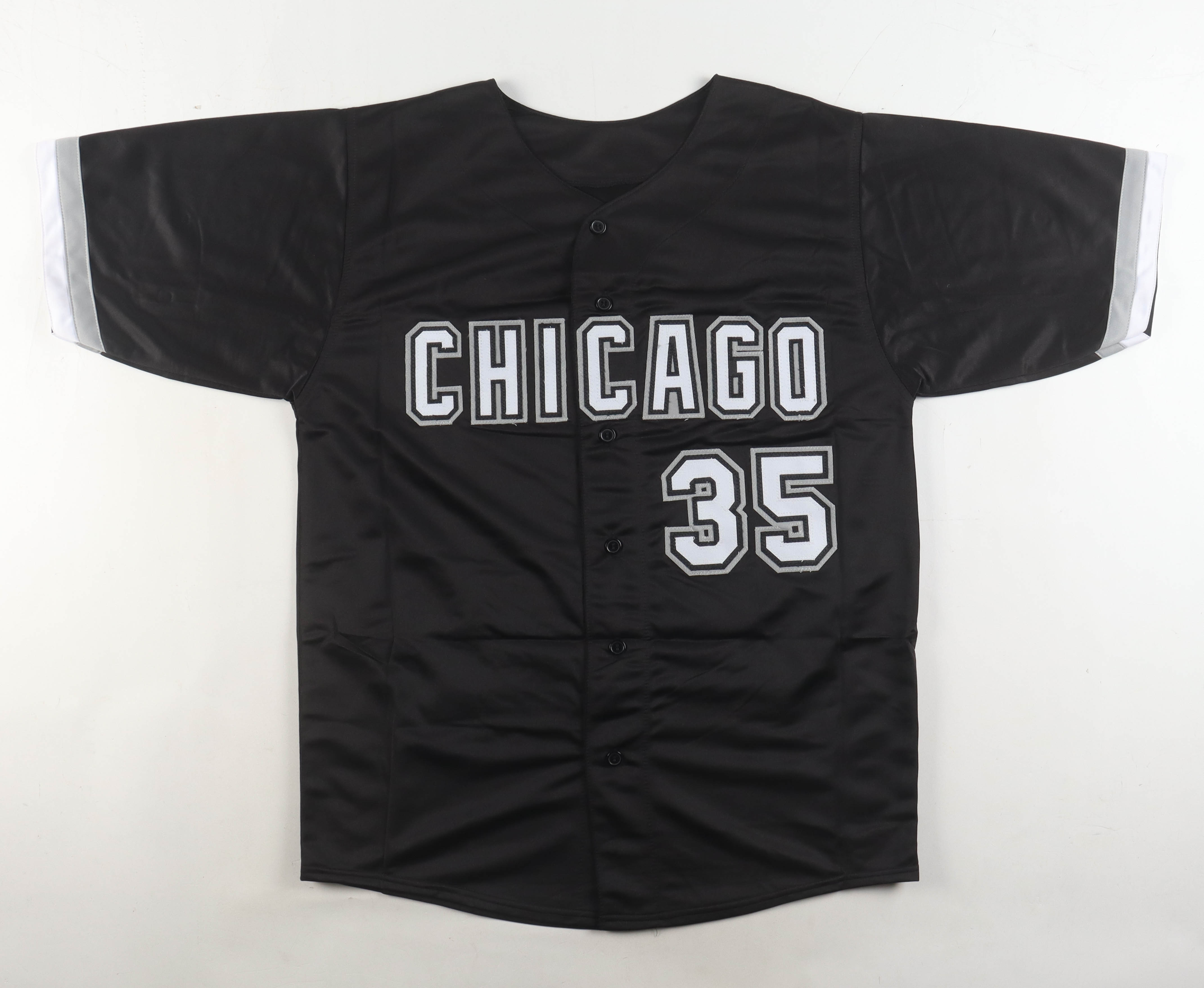 Frank Thomas Signed Career Stat Highlight Jersey (JSA) at PristineAuction.com Frank Thomas Signed Career Stat Highlight Jersey (JSA) at PristineAuction.com