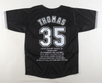Frank Thomas Signed Career Stat Highlight Jersey (JSA) at PristineAuction.com