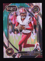 Jayden Daniels 2024 Select Prizm Black and Green Shock #217 RC at PristineAuction.com