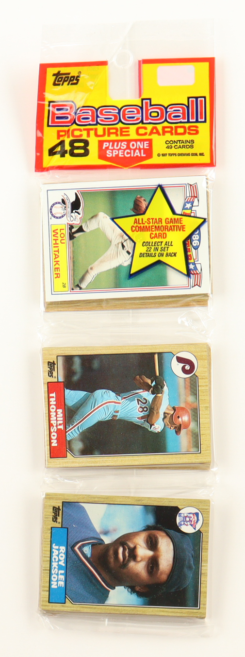 1987 Topps Baseball Rack Pack with (49) Cards at PristineAuction.com 1987 Topps Baseball Rack Pack with (49) Cards at PristineAuction.com
