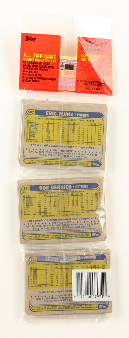 1987 Topps Baseball Rack Pack with (49) Cards at PristineAuction.com 1987 Topps Baseball Rack Pack with (49) Cards at PristineAuction.com