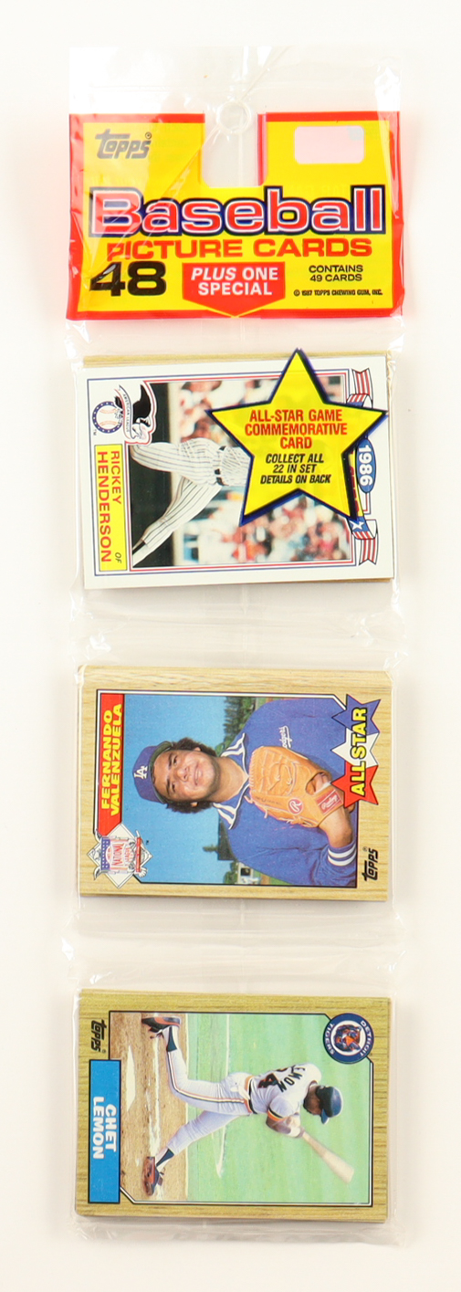 1987 Topps Baseball Rack Pack with (49) Cards at PristineAuction.com 1987 Topps Baseball Rack Pack with (49) Cards at PristineAuction.com