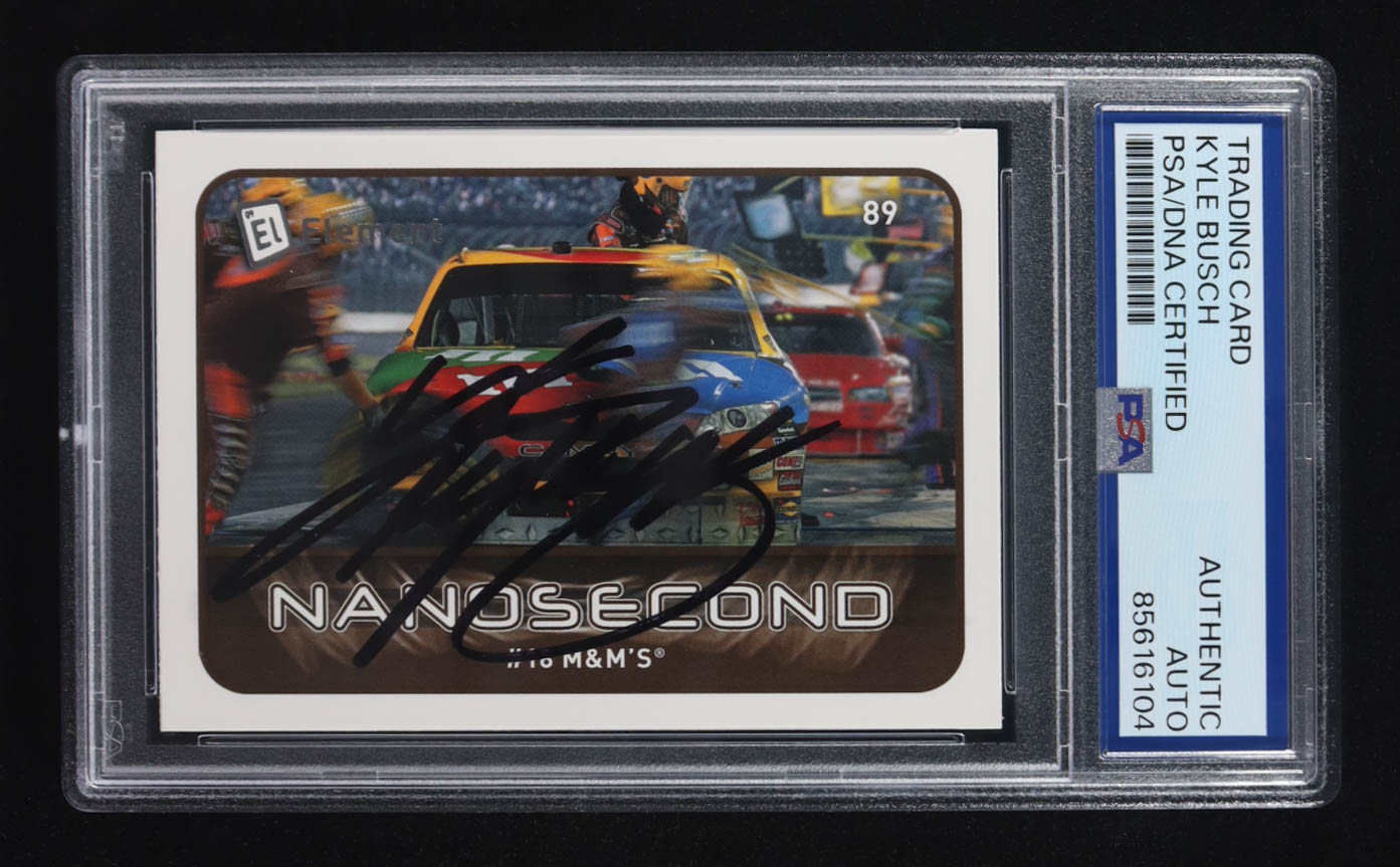 Kyle Busch Signed 2009 Press Pass Wheels Nanosecond Element #89 (PSA) at PristineAuction.com Kyle Busch Signed 2009 Press Pass Wheels Nanosecond Element #89 (PSA) at PristineAuction.com