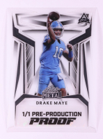 Drake Maye 2024 Leaf Metal White Clear Pre-Production Proof #NNO #1/1 RC at PristineAuction.com