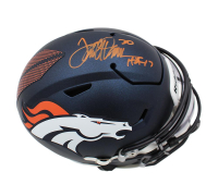 Terrell Davis Signed Browns Mid-Size SpeedFlex Helmet With Visor Inscribed "HOF 17" (Radtke) at PristineAuction.com