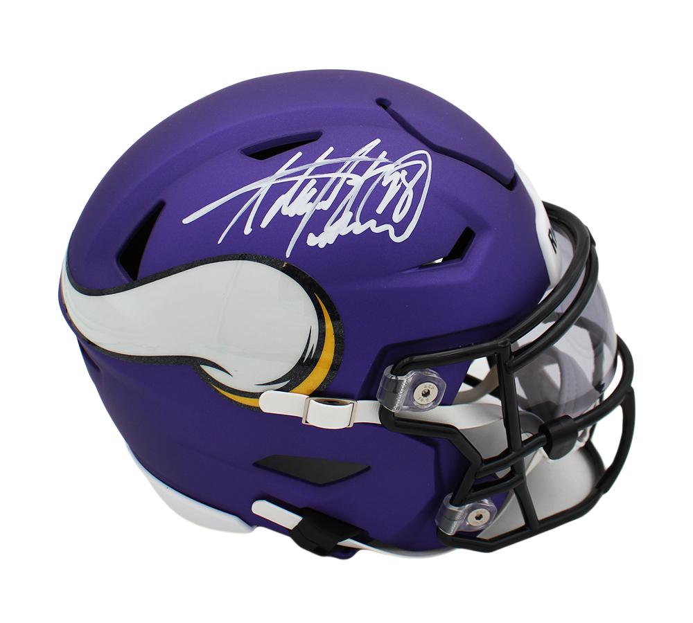 Adrian Peterson Signed Vikings Mid-Size SpeedFlex Helmet With Visor (Radtke) at PristineAuction.com Adrian Peterson Signed Vikings Mid-Size SpeedFlex Helmet With Visor (Radtke) at PristineAuction.com
