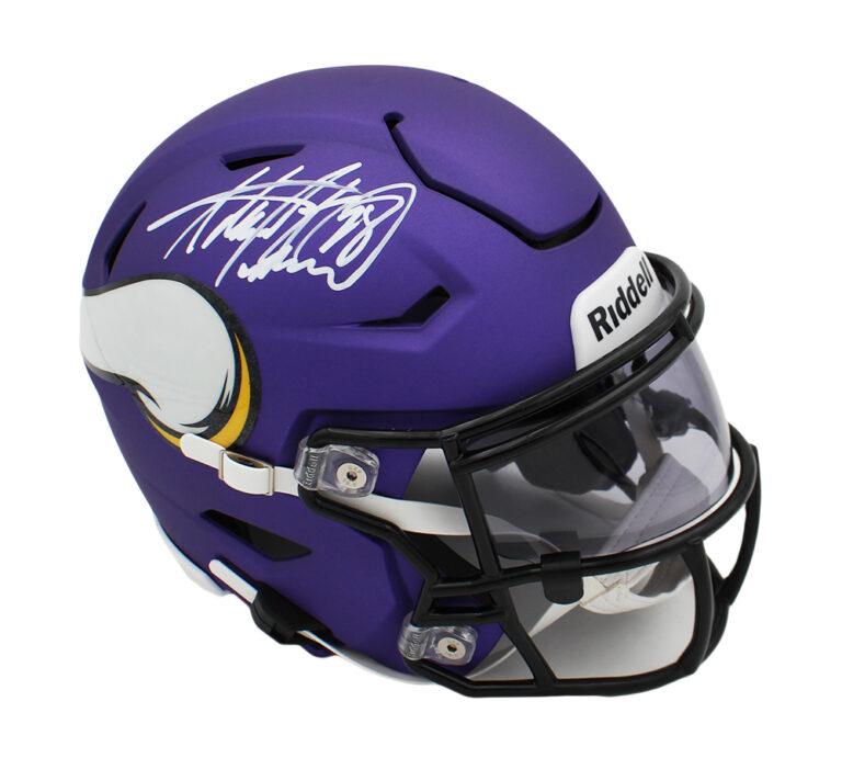 Adrian Peterson Signed Vikings Mid-Size SpeedFlex Helmet With Visor (Radtke) at PristineAuction.com Adrian Peterson Signed Vikings Mid-Size SpeedFlex Helmet With Visor (Radtke) at PristineAuction.com