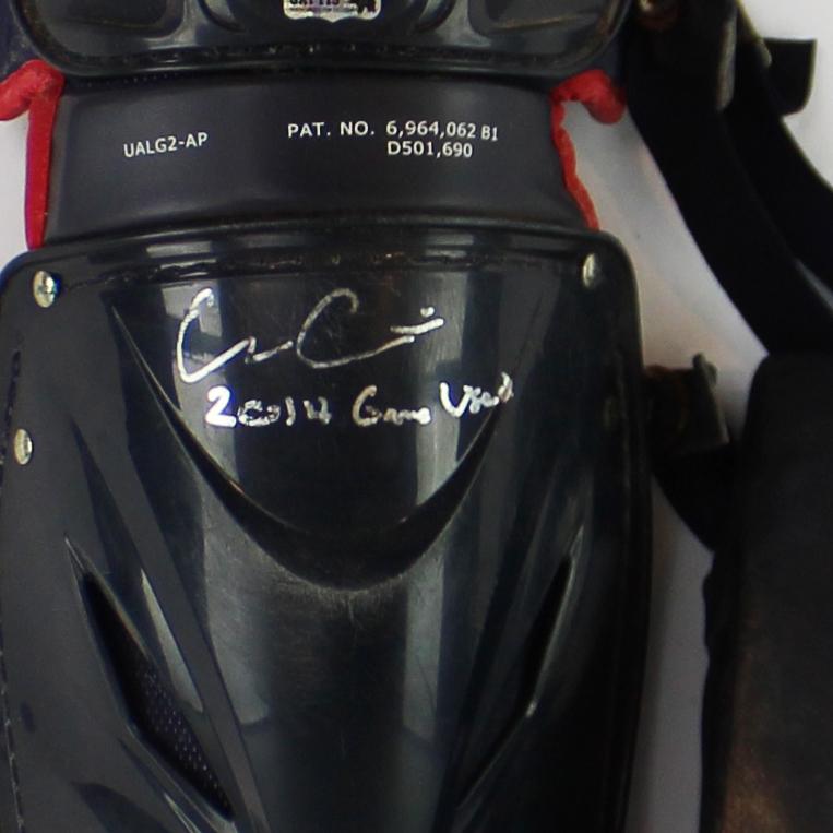 Evan Gattis Signed Braves Game-Used Under Armour Catchers Gear Inscribed "El Oso Blanco" & "2014 Game Used" (Radtke) at PristineAuction.com Evan Gattis Signed Braves Game-Used Under Armour Catchers Gear Inscribed "El Oso Blanco" & "2014 Game Used" (Radtke) at PristineAuction.com