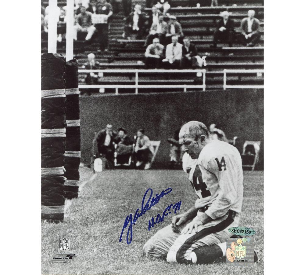 Y.A. Tittle Signed Giants 8x10 Photo Inscribed "HOF 71" (UDA) at PristineAuction.com Y.A. Tittle Signed Giants 8x10 Photo Inscribed "HOF 71" (UDA) at PristineAuction.com