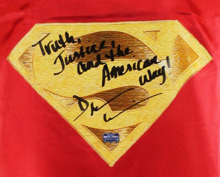 Dean Cain Signed "Superman" Cape Inscribed "Truth, Justice, and The American Way!" (Radtke) at PristineAuction.com Dean Cain Signed "Superman" Cape Inscribed "Truth, Justice, and The American Way!" (Radtke) at PristineAuction.com