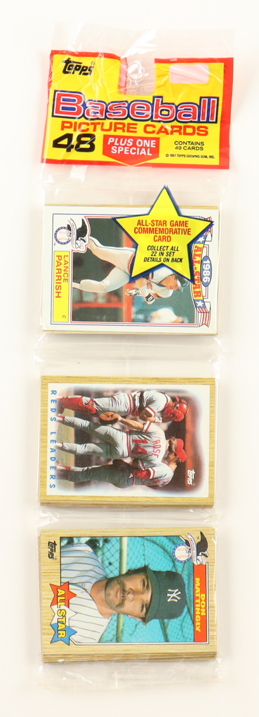 1987 Topps Baseball Rack Pack with (49) Cards at PristineAuction.com 1987 Topps Baseball Rack Pack with (49) Cards at PristineAuction.com