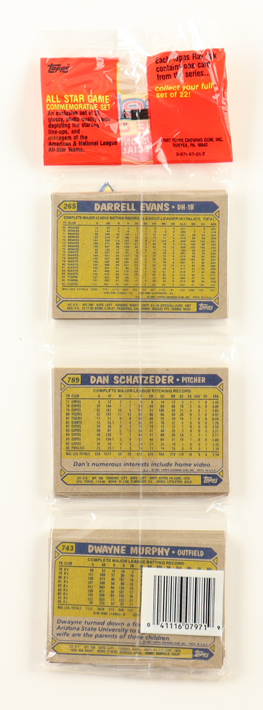 1987 Topps Baseball Rack Pack with (49) Cards at PristineAuction.com 1987 Topps Baseball Rack Pack with (49) Cards at PristineAuction.com