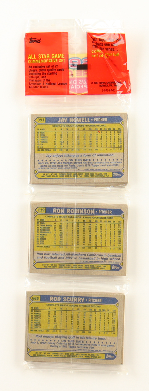 1987 Topps Baseball Rack Pack with (49) Cards at PristineAuction.com 1987 Topps Baseball Rack Pack with (49) Cards at PristineAuction.com