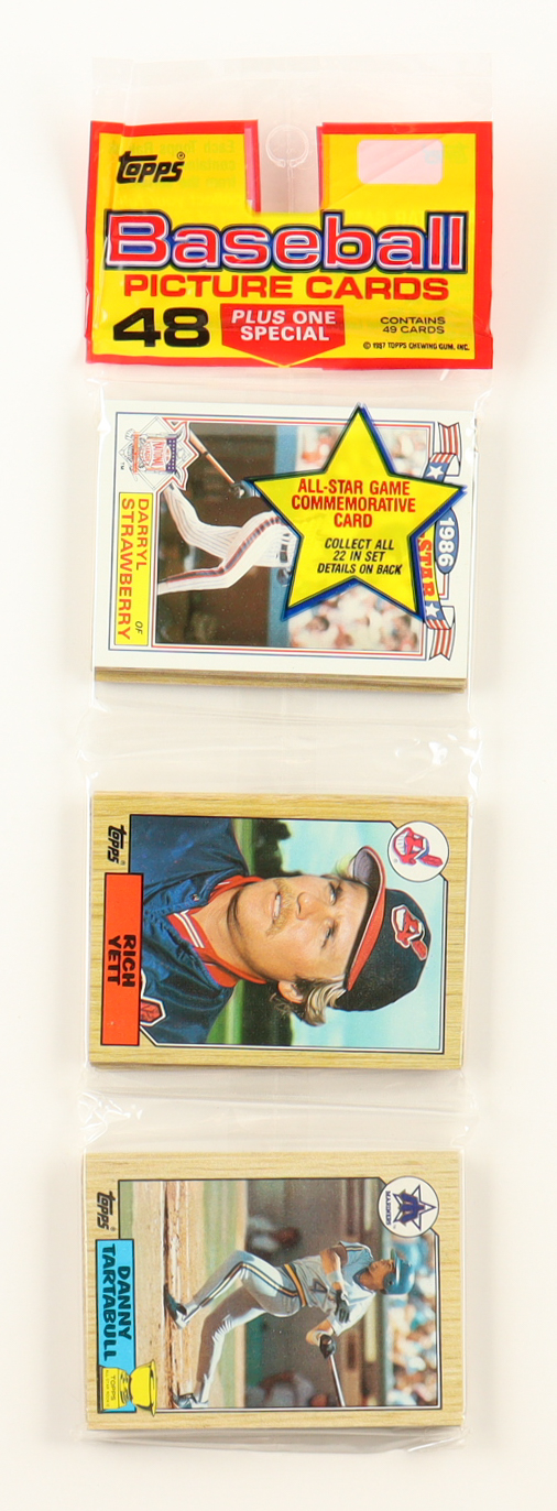 1987 Topps Baseball Rack Pack with (49) Cards at PristineAuction.com 1987 Topps Baseball Rack Pack with (49) Cards at PristineAuction.com