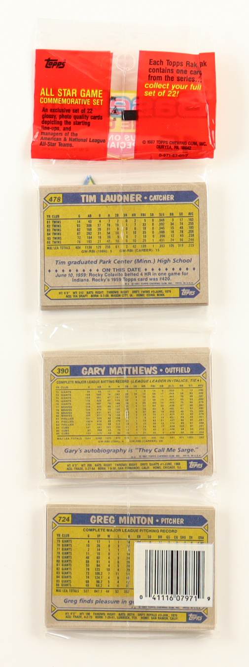 1987 Topps Baseball Rack Pack with (49) Cards at PristineAuction.com 1987 Topps Baseball Rack Pack with (49) Cards at PristineAuction.com