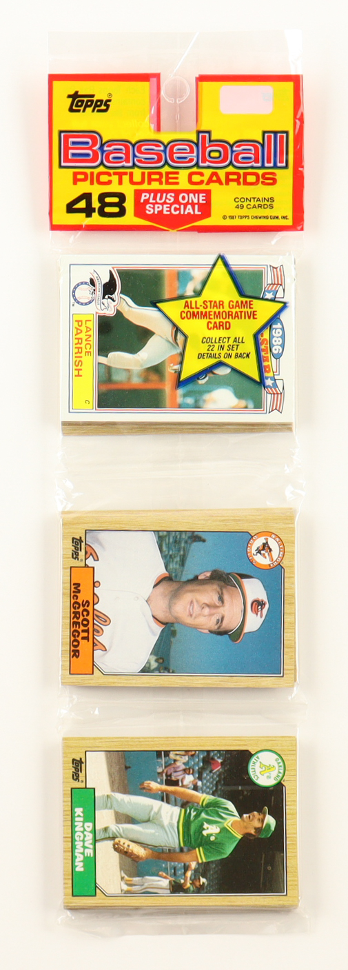 1987 Topps Baseball Rack Pack with (49) Cards at PristineAuction.com 1987 Topps Baseball Rack Pack with (49) Cards at PristineAuction.com