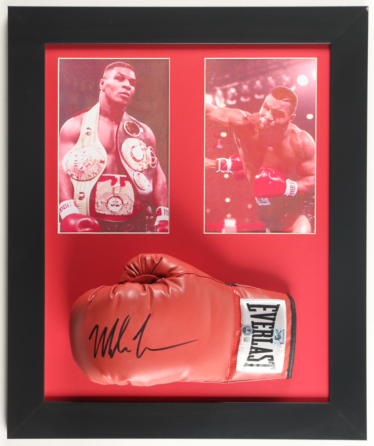 Mike Tyson Signed Custom Framed Everlast Boxing Glove Display (Tyson & Beckett) at PristineAuction.com Mike Tyson Signed Custom Framed Everlast Boxing Glove Display (Tyson & Beckett) at PristineAuction.com