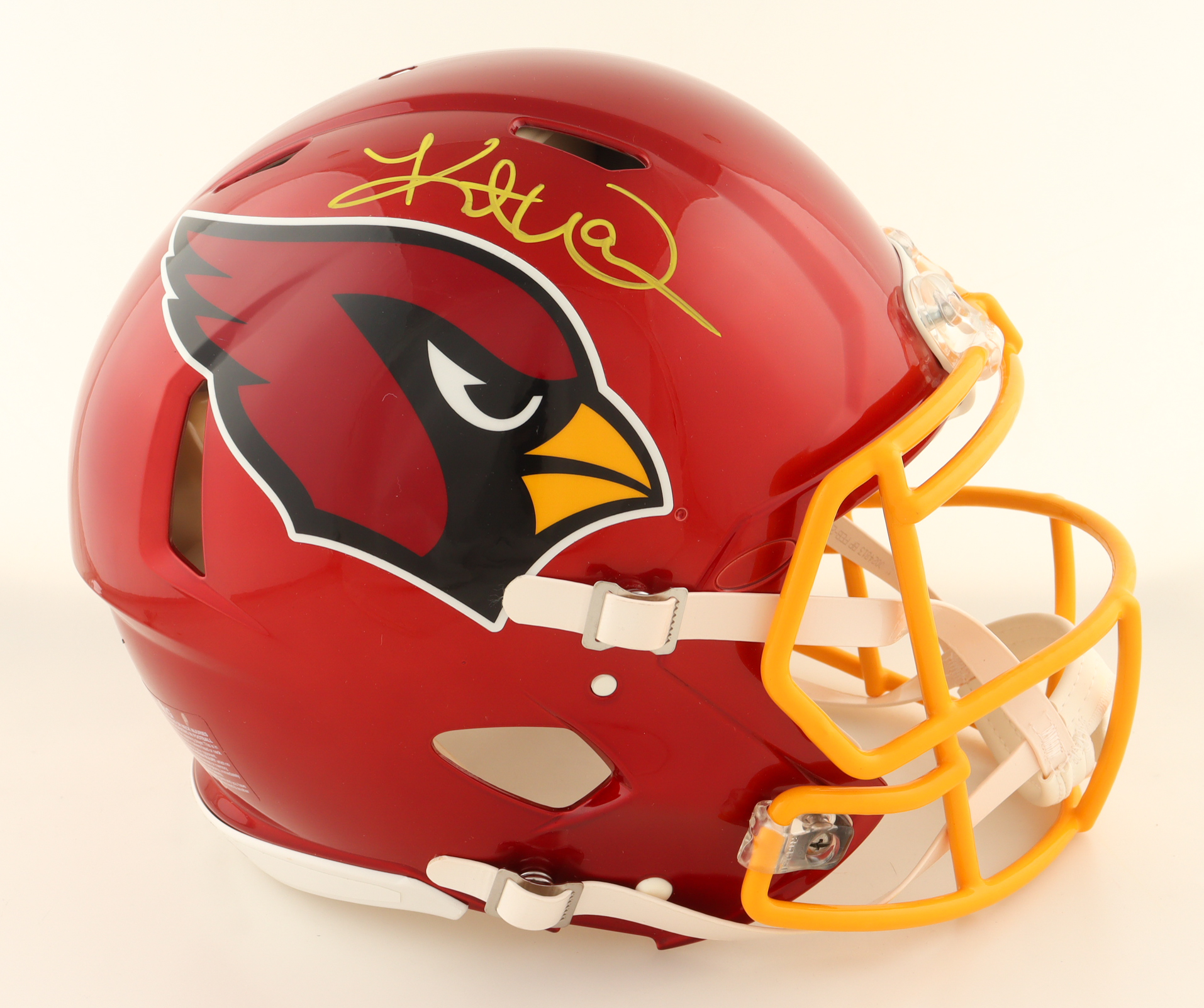 Kurt Warner Signed Cardinals Authentic On-Field Full-Size Flash Alternate Speed Mini Helmet (Beckett) at PristineAuction.com Kurt Warner Signed Cardinals Authentic On-Field Full-Size Flash Alternate Speed Mini Helmet (Beckett) at PristineAuction.com