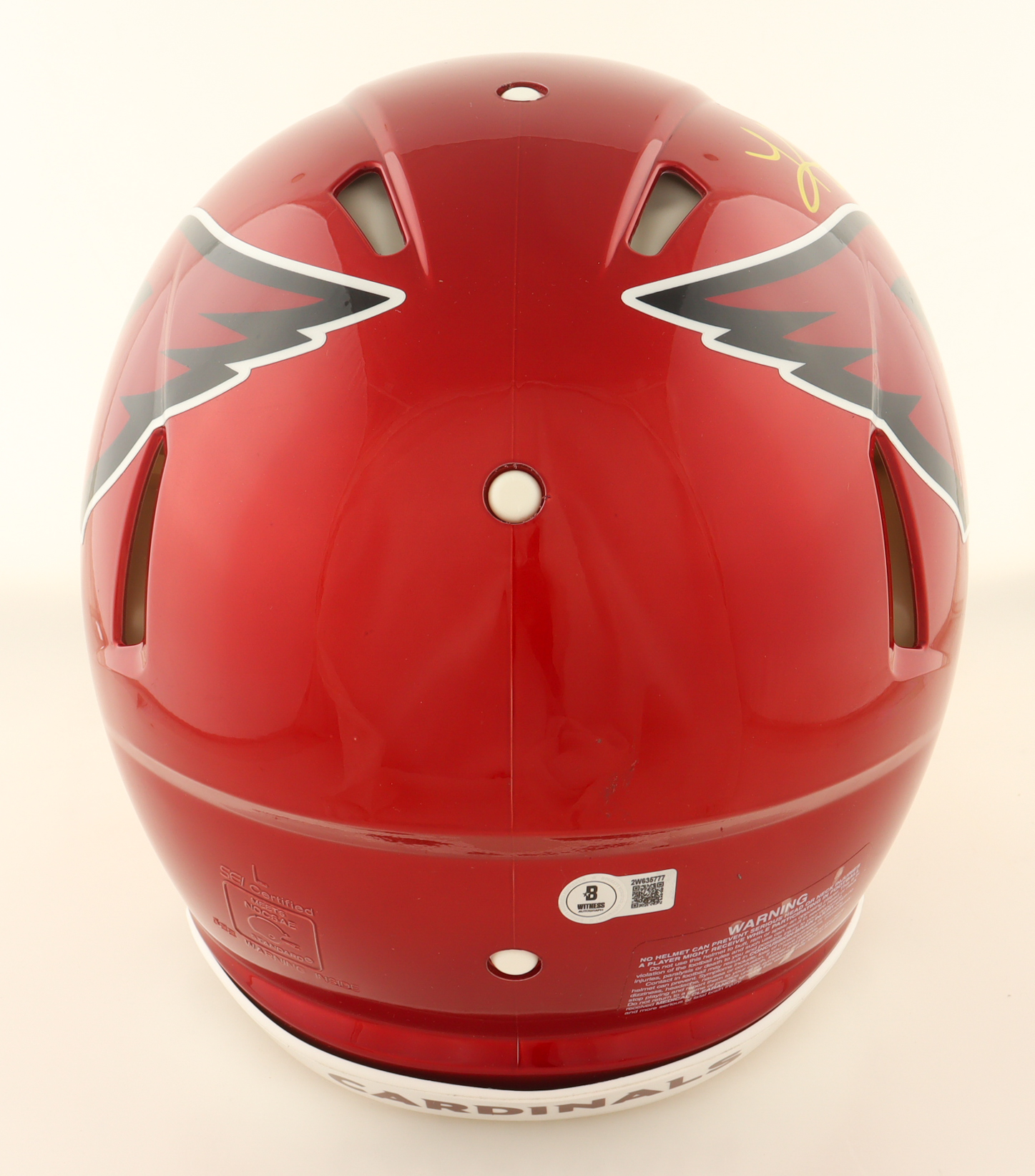 Kurt Warner Signed Cardinals Authentic On-Field Full-Size Flash Alternate Speed Mini Helmet (Beckett) at PristineAuction.com Kurt Warner Signed Cardinals Authentic On-Field Full-Size Flash Alternate Speed Mini Helmet (Beckett) at PristineAuction.com