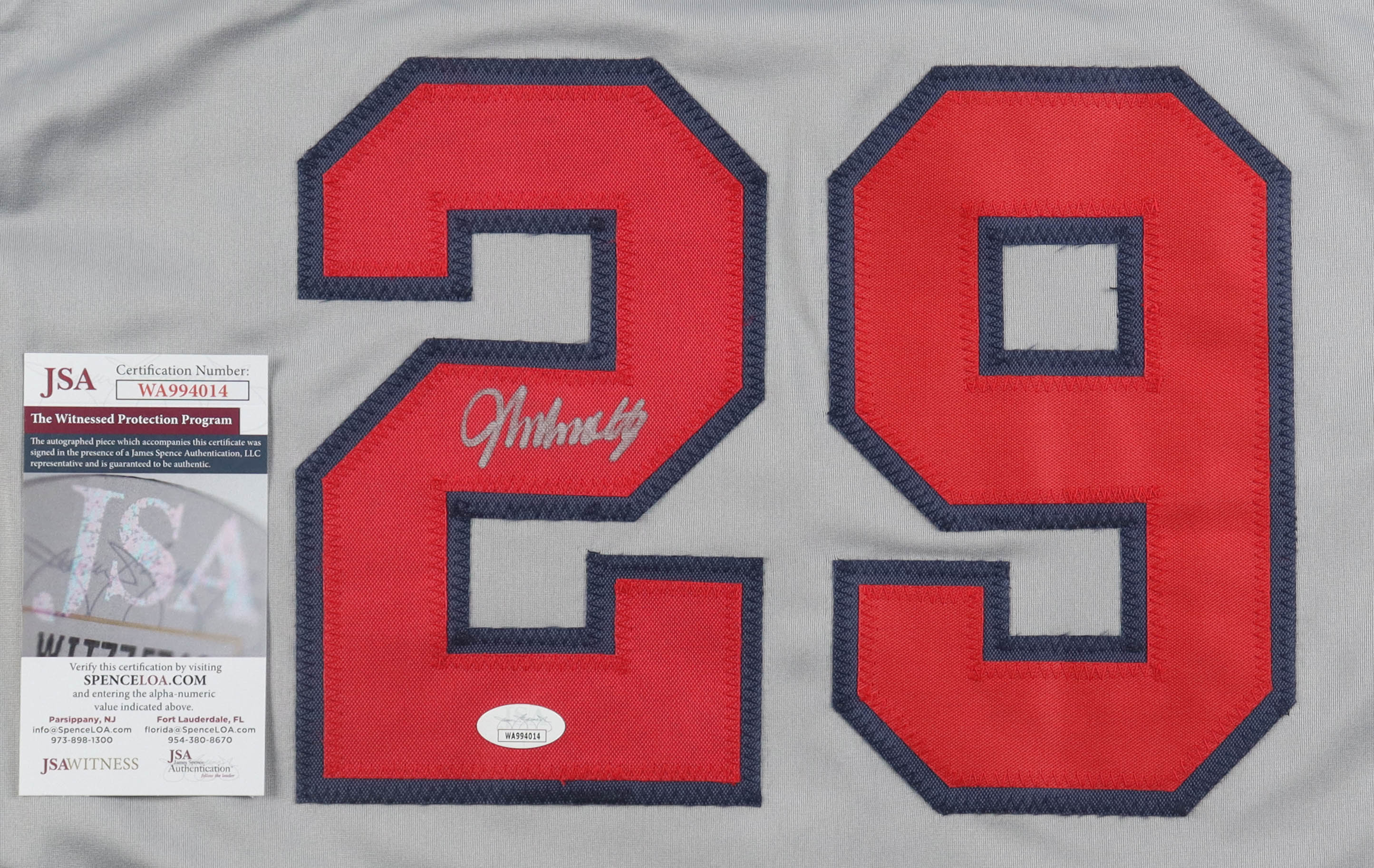 John Smoltz Signed Jersey (JSA) at PristineAuction.com John Smoltz Signed Jersey (JSA) at PristineAuction.com