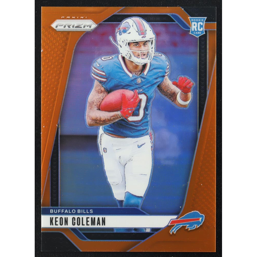 Keon Coleman 2024 Panini Prizm Orange Prizms #362 RC #33/249 at PristineAuction.com