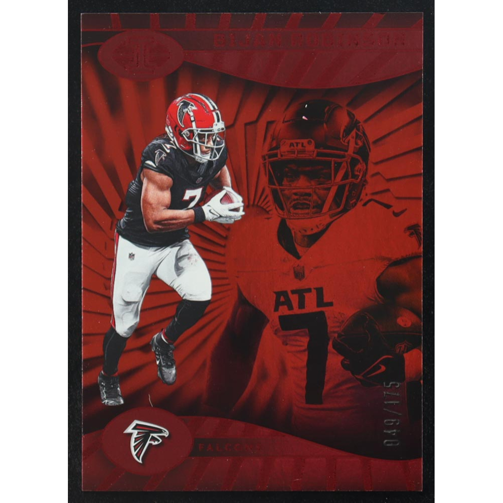 Bijan Robinson 2024 Panini Illusions Trophy Collection Red #5 #49/175 at PristineAuction.com
