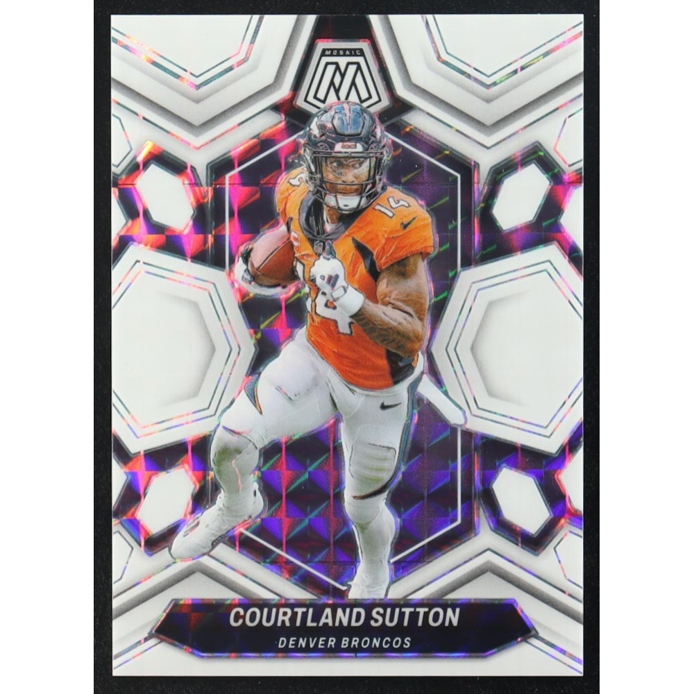 Courtland Sutton 2024 Panini Mosaic Mosaic White #66 #12/25 at PristineAuction.com