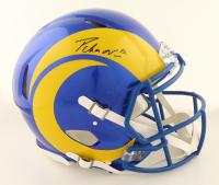 Puka Nacua Signed Rams Full-Size Authentic On-Field Speed Helmet (Fanatics) at PristineAuction.com