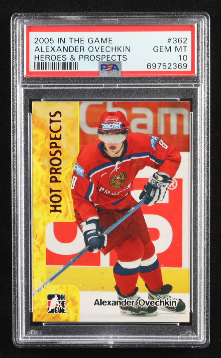Alexander Ovechkin 2005-06 ITG Heroes and Prospects #362 RC (PSA 10) at PristineAuction.com Alexander Ovechkin 2005-06 ITG Heroes and Prospects #362 RC (PSA 10) at PristineAuction.com