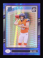 Bo Nix 2024 Donruss Optic Blue Hyper #209 RR RC at PristineAuction.com