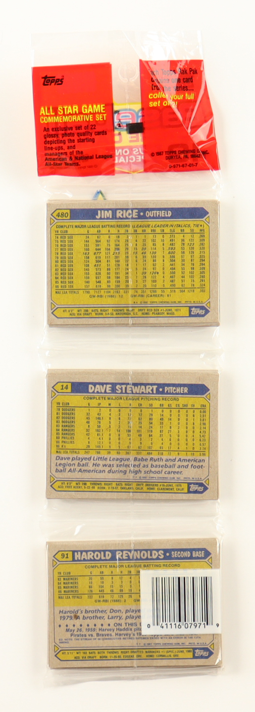 1987 Topps Baseball Rack Pack with (49) Cards at PristineAuction.com 1987 Topps Baseball Rack Pack with (49) Cards at PristineAuction.com