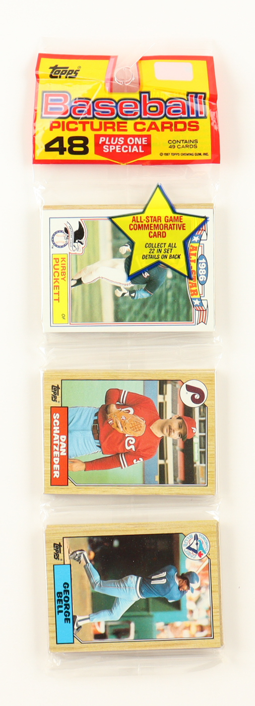 1987 Topps Baseball Rack Pack with (49) Cards at PristineAuction.com 1987 Topps Baseball Rack Pack with (49) Cards at PristineAuction.com