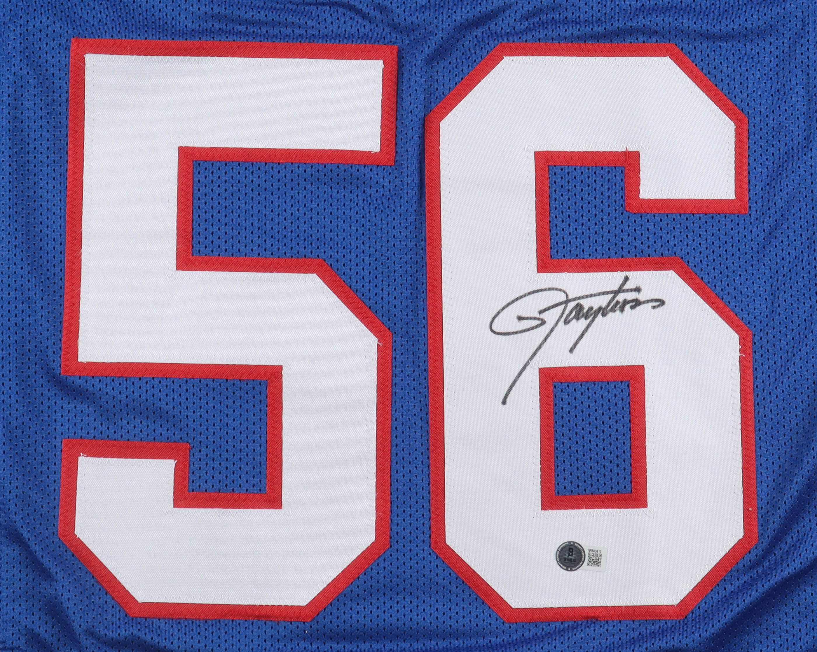 Lawrence Taylor Signed Career Highlight Stat Jersey (Beckett) at PristineAuction.com Lawrence Taylor Signed Career Highlight Stat Jersey (Beckett) at PristineAuction.com