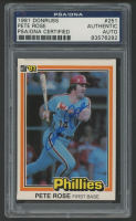 Pete Rose Signed 1981 Donruss #251 (PSA) at PristineAuction.com