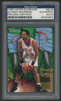 Alonzo Mourning Signed 1995 Hoops Slamland #SL24 (PSA) at PristineAuction.com